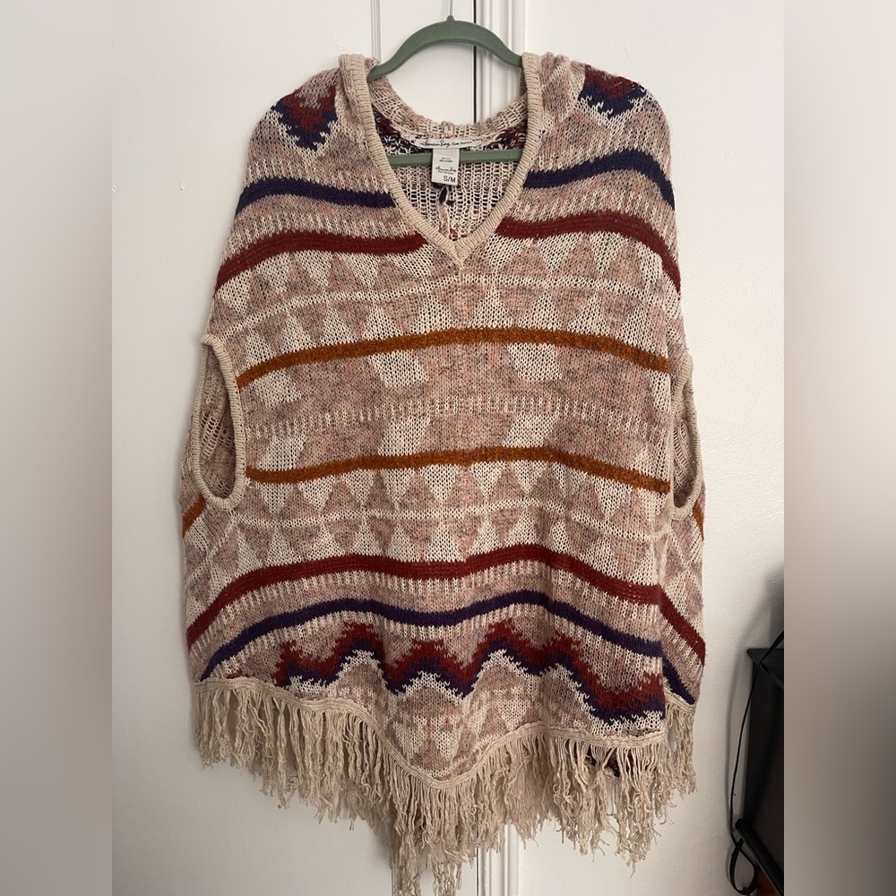 RARE American Rag Boho Fringe Poncho